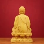 Shakyamuni Buddha (释迦牟尼佛) Boxwood Statue – Peace & Wisdom · 10 cm - Image 4