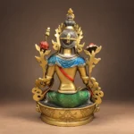 绿度母铜像｜莲花座・高21.5厘米 - 图片 4
