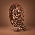 Six-Armed Mahakala (大黑天) Copper Flame-Halo Statue – Protection & Courage · 12 cm - Image 2