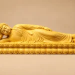 Reclining Buddha (卧佛) Boxwood Statue – Peace & Reflection · 9 cm Long