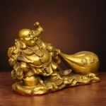 笑佛铜像｜手捧金元宝・高13厘米 - 图片 2