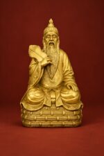 太上老君黄铜神像｜祈愿平安・高19厘米