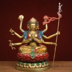 Doumu Yuanjun (斗母娘娘) Painted Copper Statue – Protection & Longevity · 41 cm