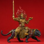 赵公明财神神像｜骑黑虎・高35厘米