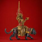 赵公明财神神像｜骑黑虎・高35厘米 - 图片 2