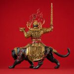 赵公明财神神像｜骑黑虎・高35厘米 - 图片 4