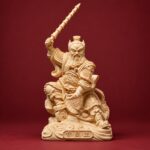 Wang Lingguan (王灵官) Three-Eyed Taoist Guardian Wood Statue – Protection, Courage & Guardian Strength · 18.5 cm