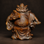 Zhong Kui (钟馗) Boxwood Guardian Statue – Protection & Courage · 7.6 cm