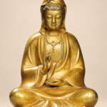Guanyin (观音菩萨) Gilded Copper Statue – Compassion, Protection & Family Harmony · 28 cm
