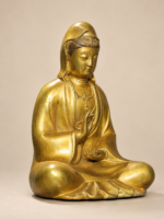 Guanyin (观音菩萨) Gilded Copper Statue – Compassion, Protection & Family Harmony · 28 cm - Image 3